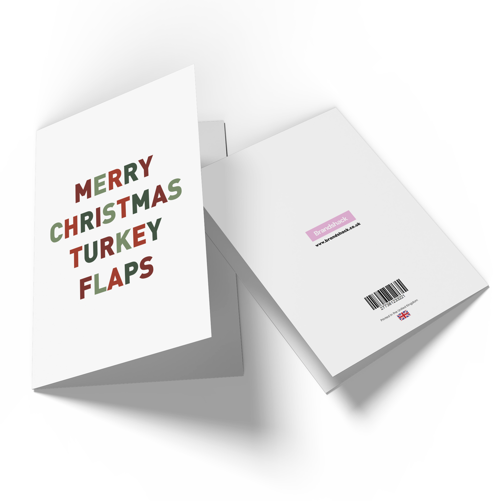 Merry Christmas Turkey Flaps Greetings Card