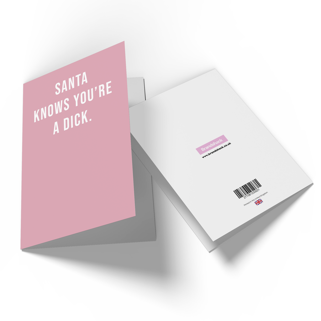 Santa Knows You're A D*ck Greetings Card
