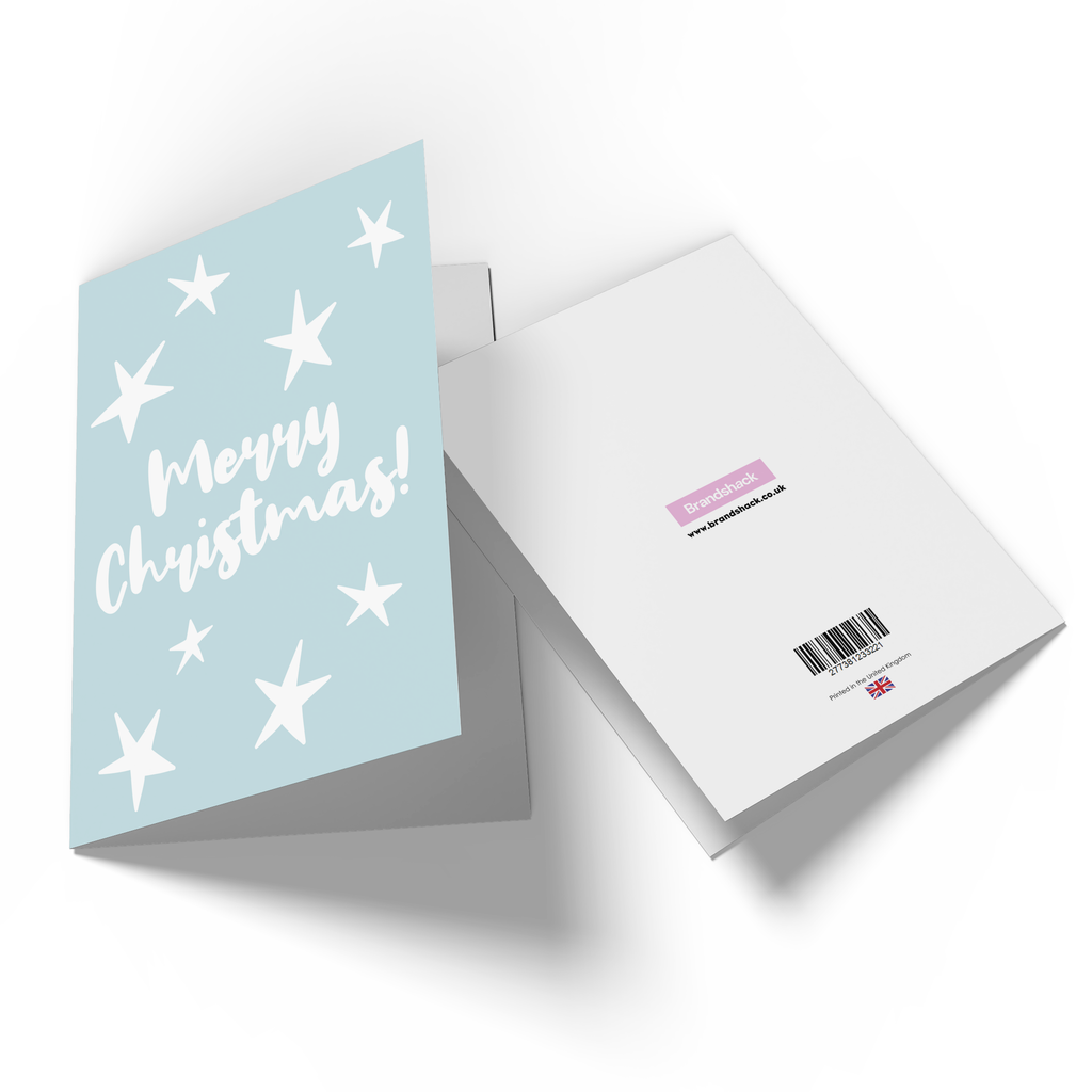 Merry Christmas Stars Greetings Card
