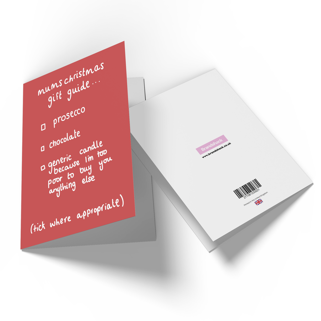 Mum's Christmas Guide Greetings Card