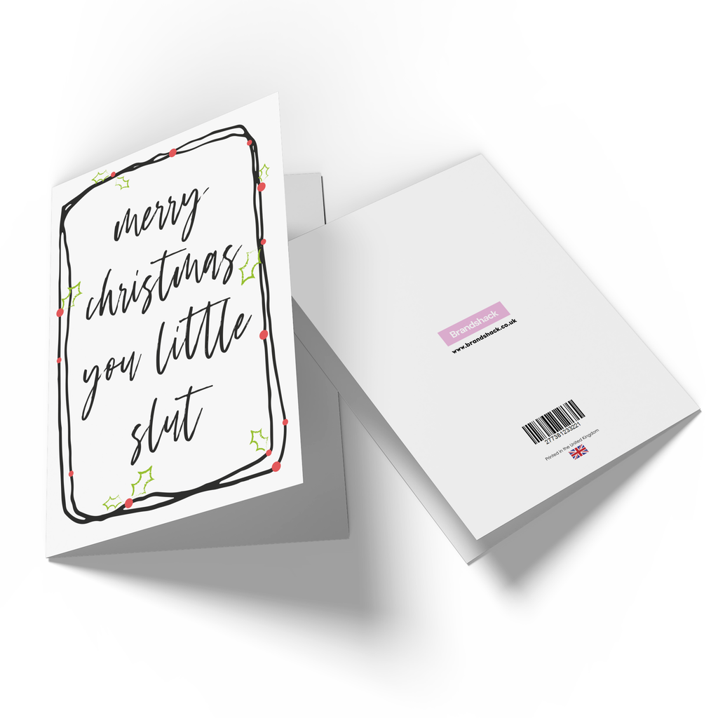 Merry Christmas You Little Shit Boarder Greetings Card