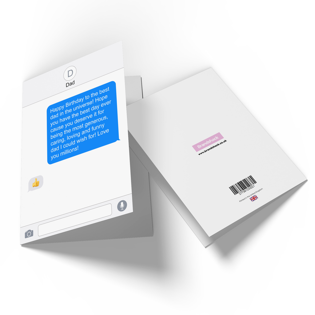 A Birthday Message To Dad Greetings Card Greetings Card