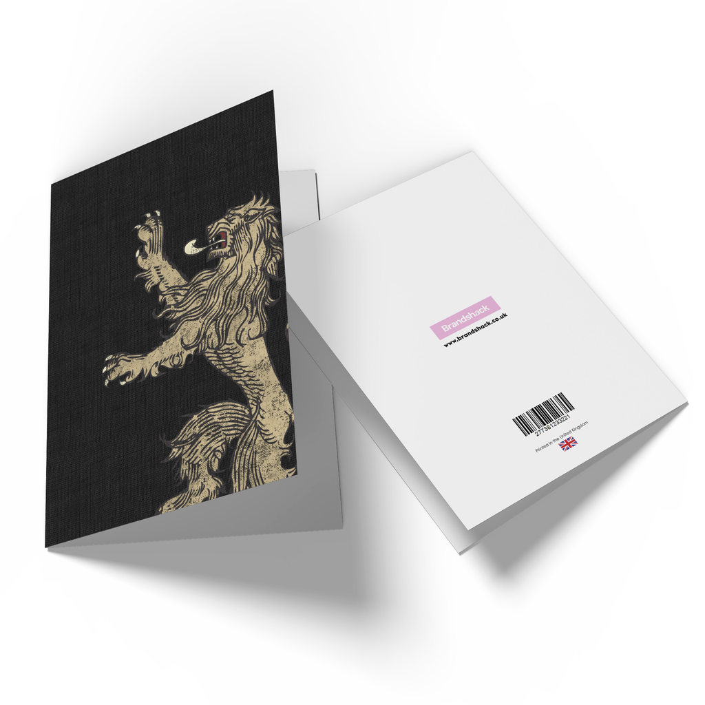 Official Game of Thrones House Lannister Greetings Card