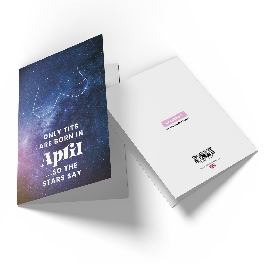 Only Tits Are Born In April Greetings Card