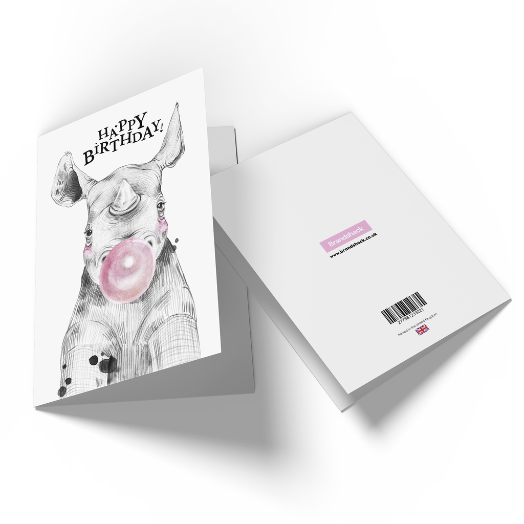 Happy Birthday Rhino Greetings Card