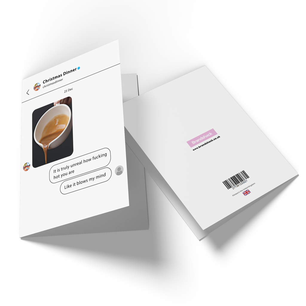 Christmas Dinner Flirting Greetings Card