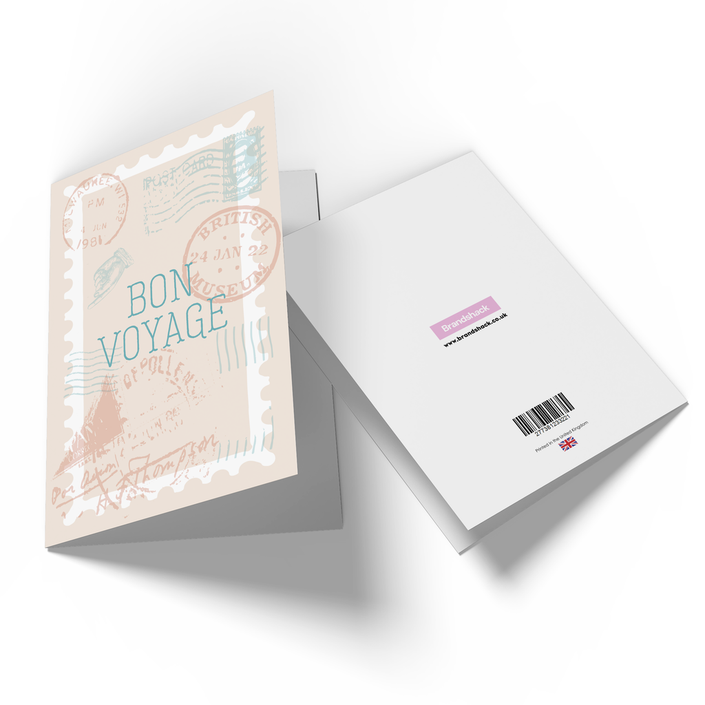 Bon Voyage Stamps Greetings Card