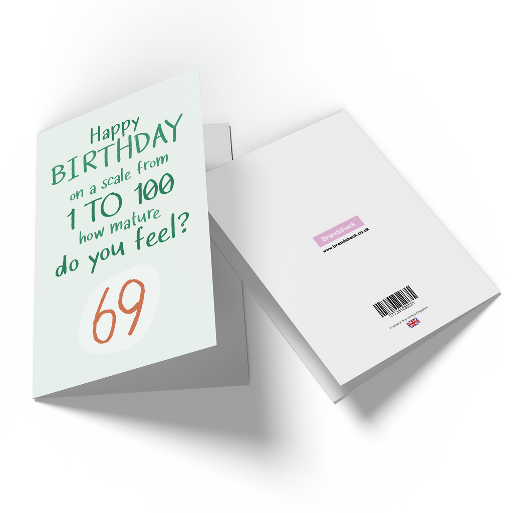 Happy Birthday How Mature Do You Feel? Greetings Card