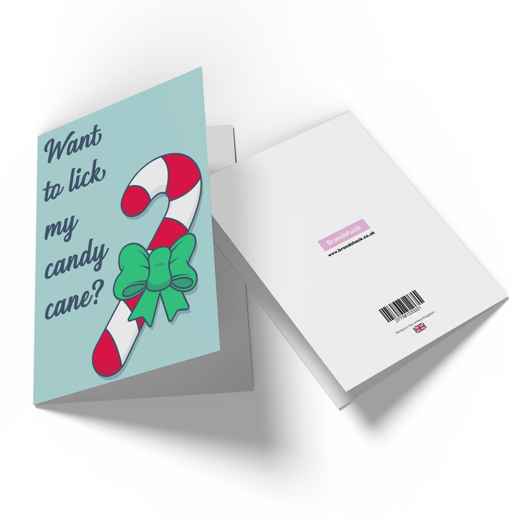 Want To Lick My Candy Cane? Greetings Card
