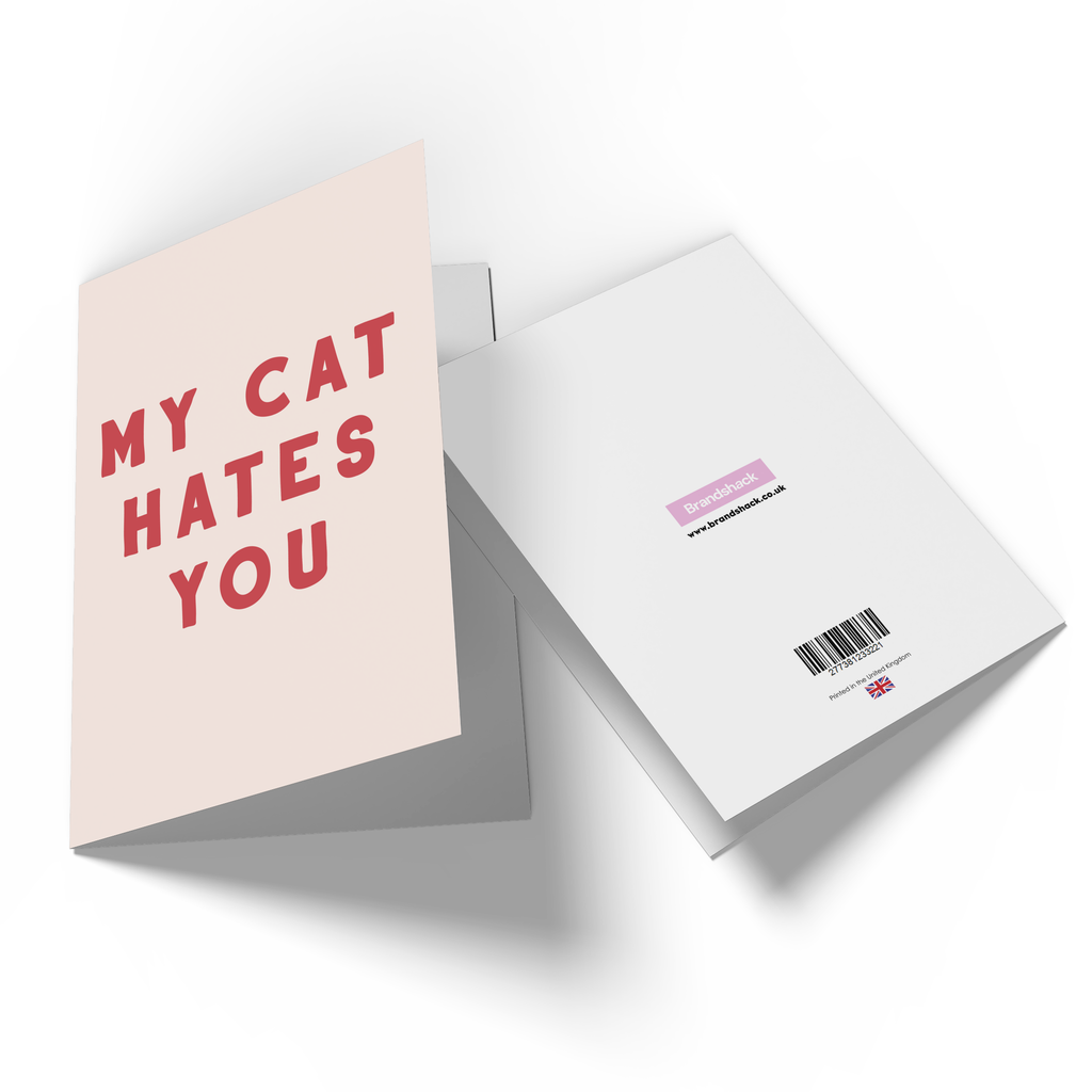 My Cat Hates You Greetings Card
