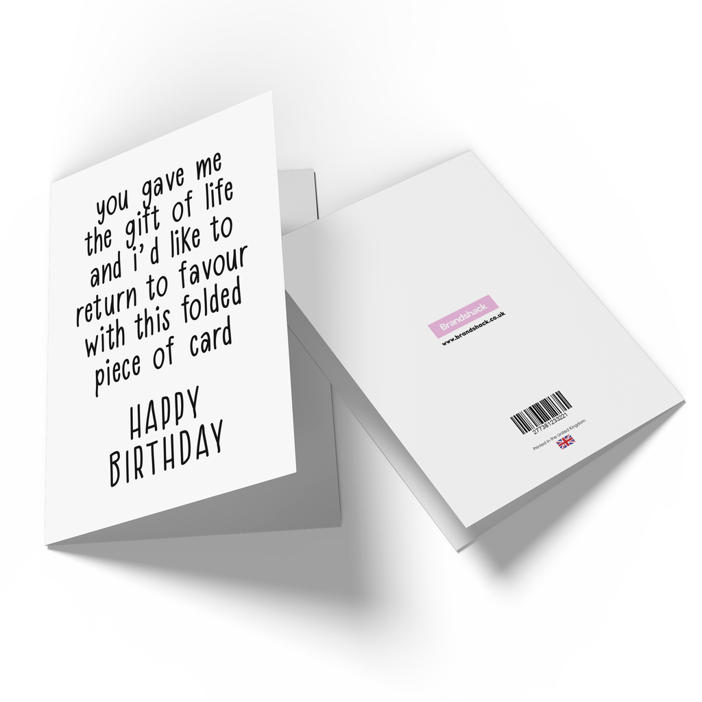 The Gift Of Life Happy Birthday Mum Greetings Card