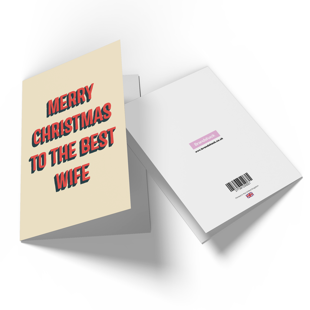 Merry Christmas To The Best Wife Greetings Card