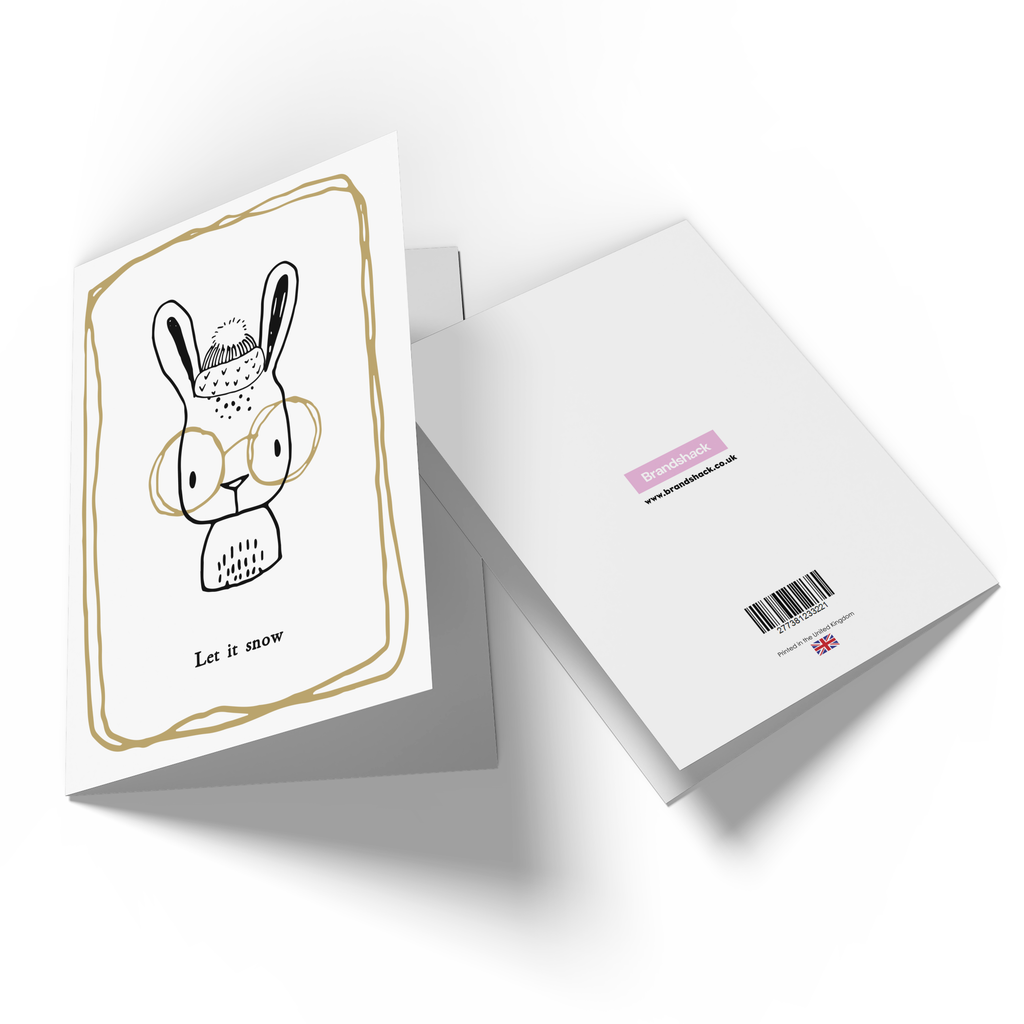 Let It Snow Rabbit Greetings Card
