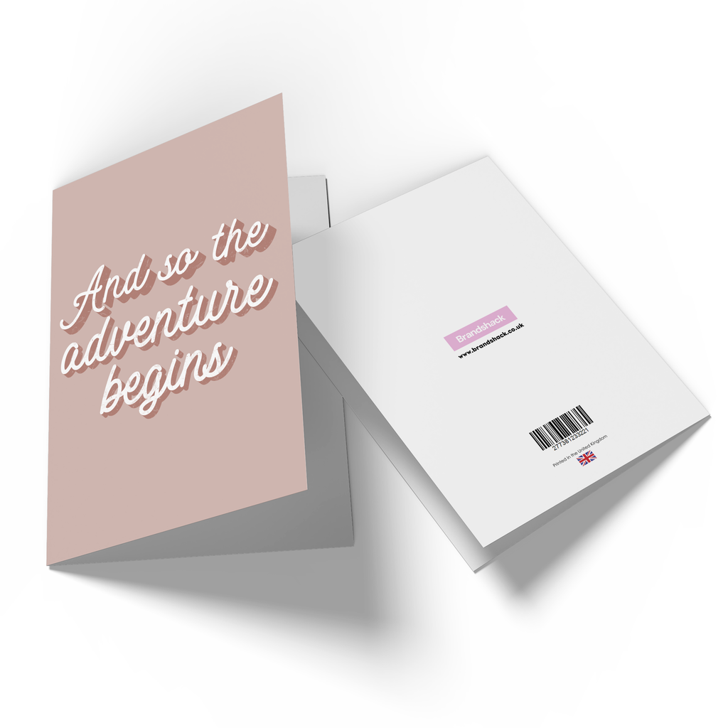 And So The Adventure Begins Greetings Card