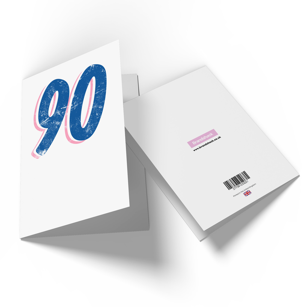 90 Distressed Greetings Card