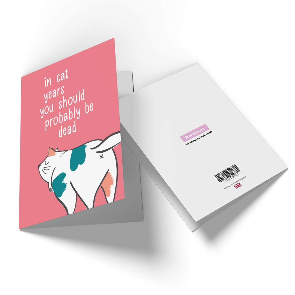 In Cat Years You Should Be Dead Greetings Card