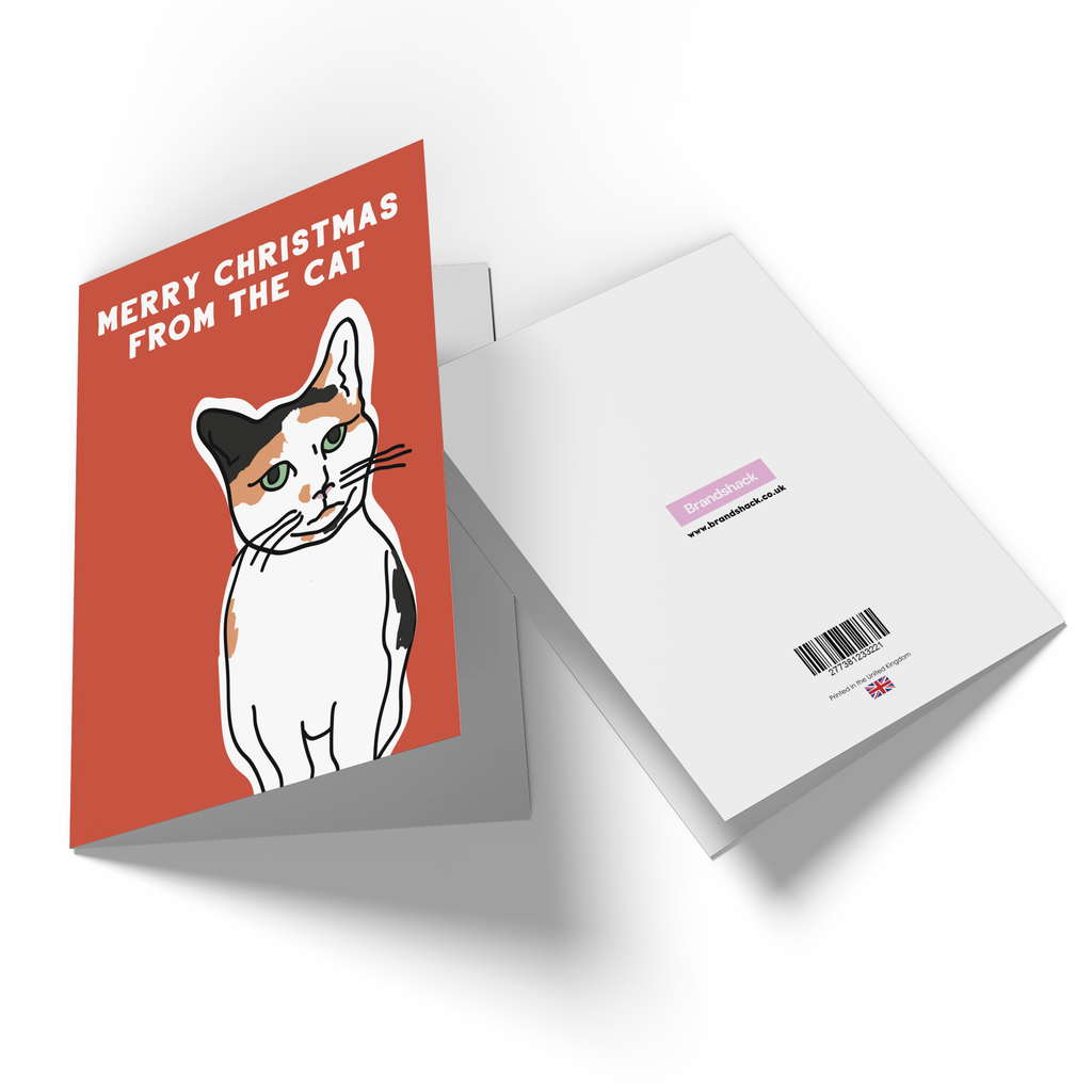 Merry Christmas From The Cat Greetings Card