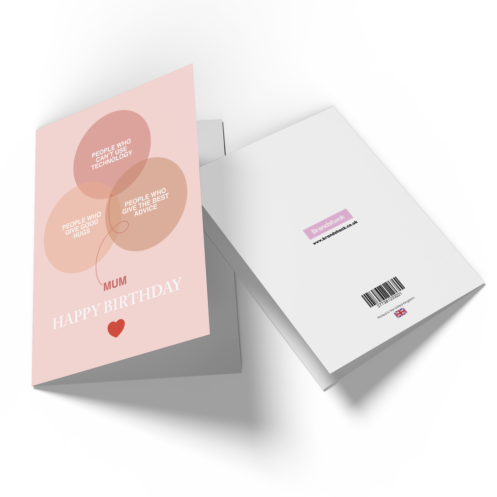 Mum Venn Diagram Happy Birthday Greetings Card