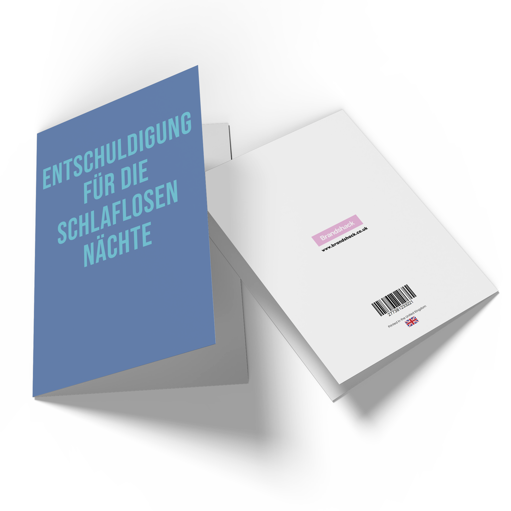 Entschuldigung Fur Die Schlaflosen Nachte Greetings Card