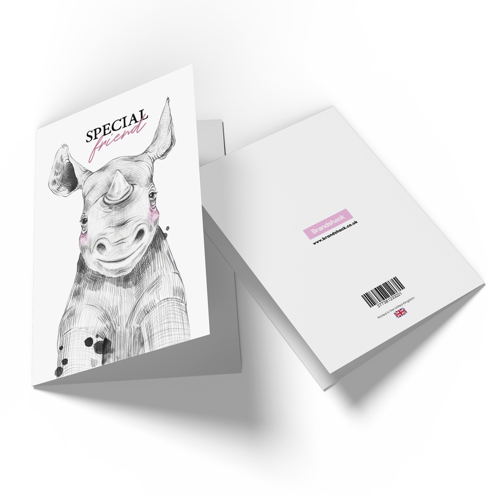 Special Friend Rhino Greetings Card