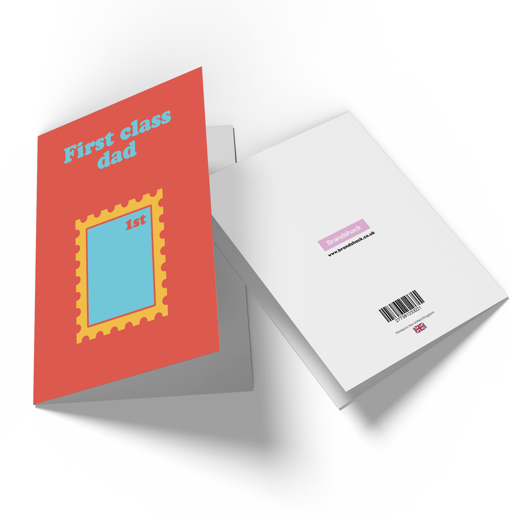 First Class Dad Greetings Card