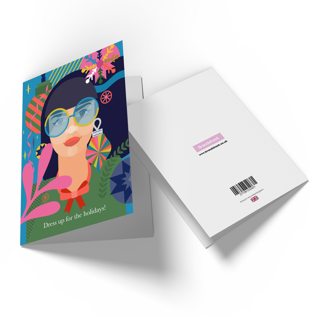 Abstract Dress Up For The Holidays! Greetings Card