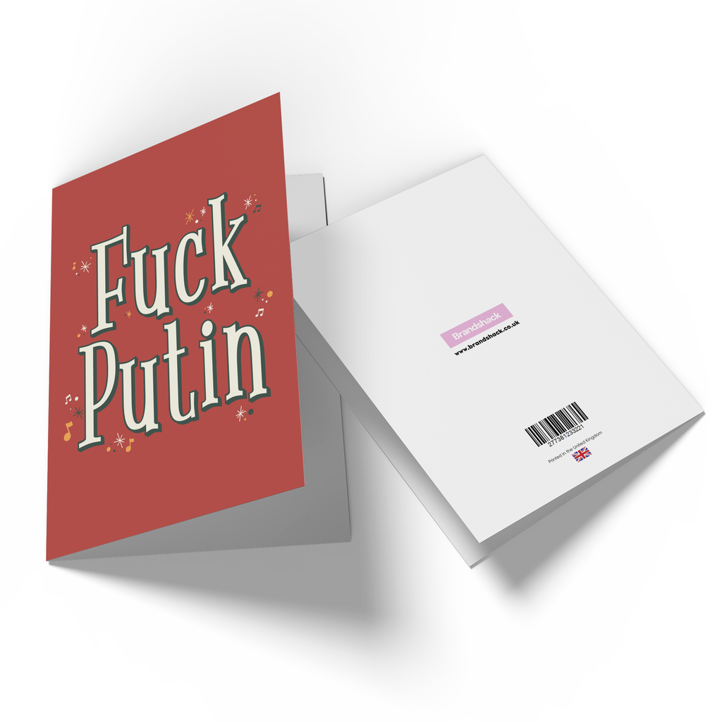 A Christmas Fuck Putin Greetings Card