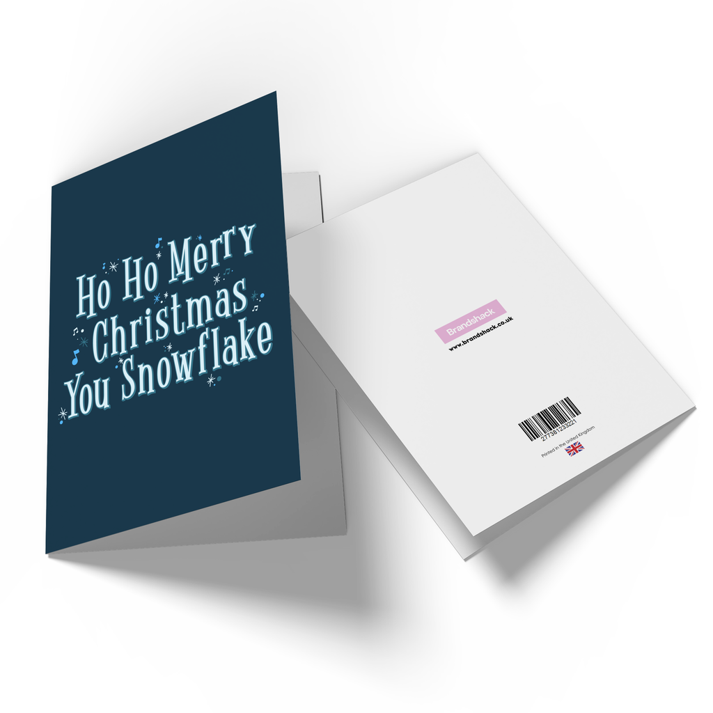 Ho Ho Merry Christmas You Snowflake Greetings Card