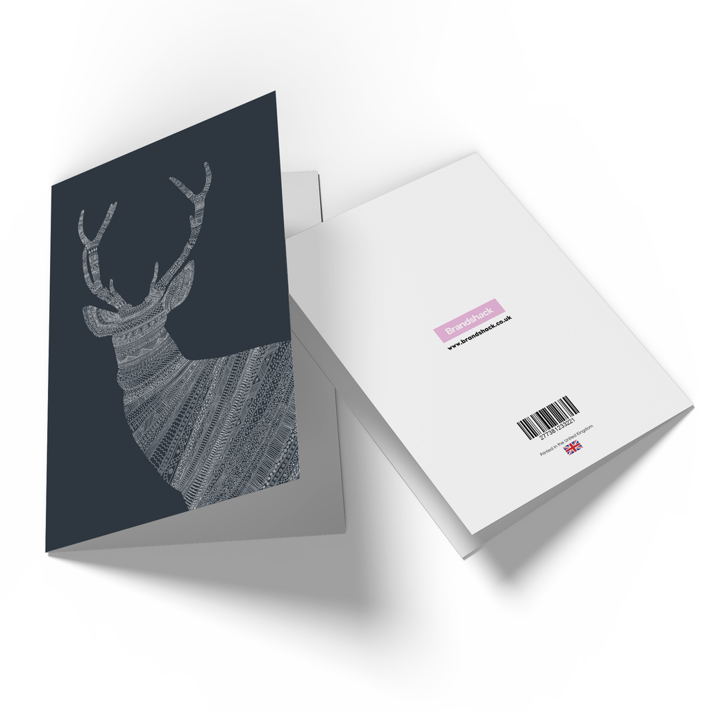 Aztec Night Reindeer Greetings Card