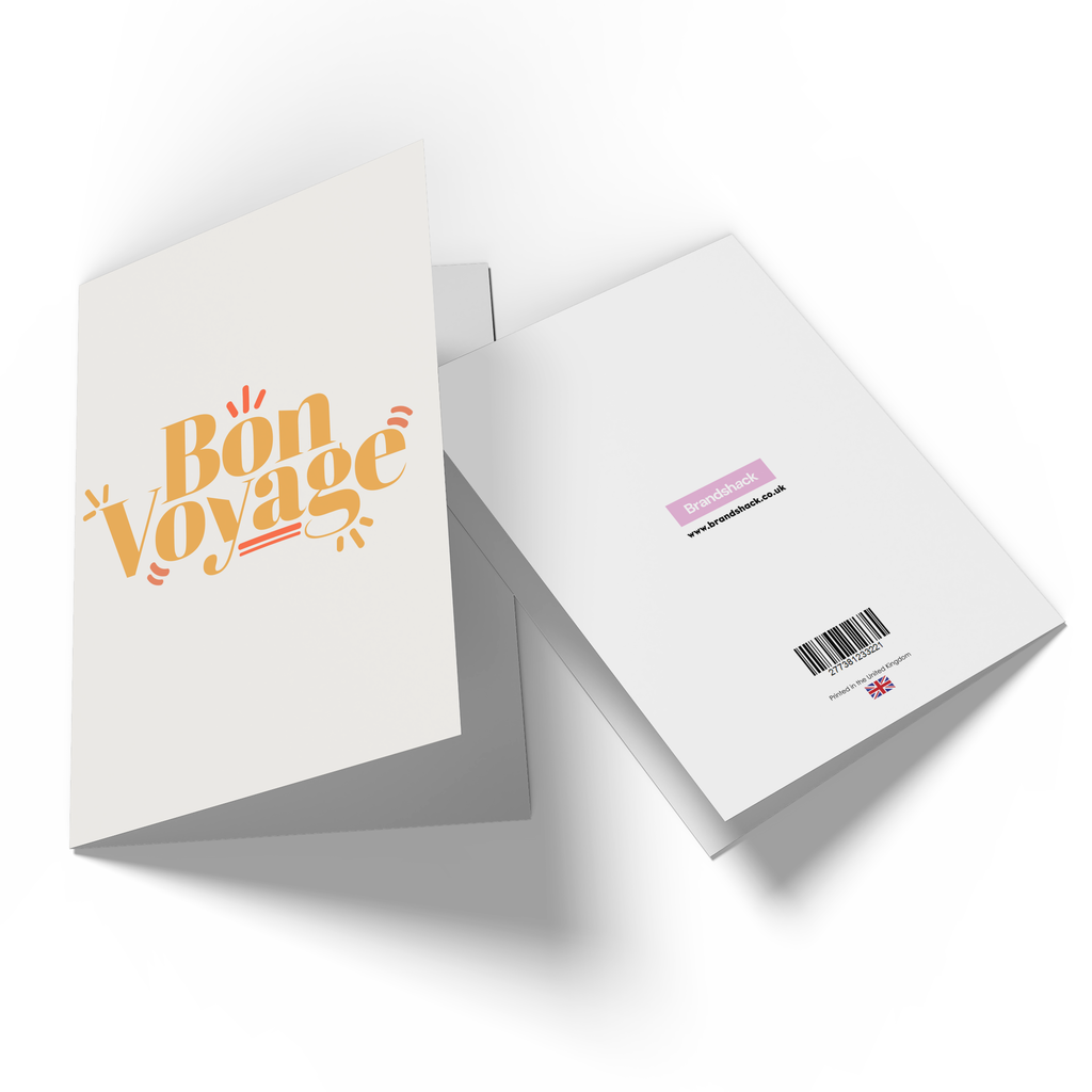 Bon Voyage Typography Greetings Card