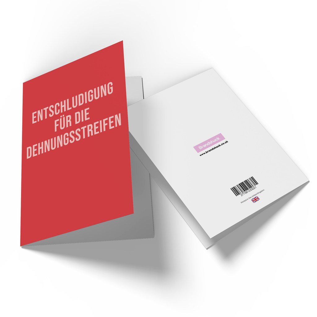 Entschuldigung Fur Die Dehnungsstreifen Greetings Card