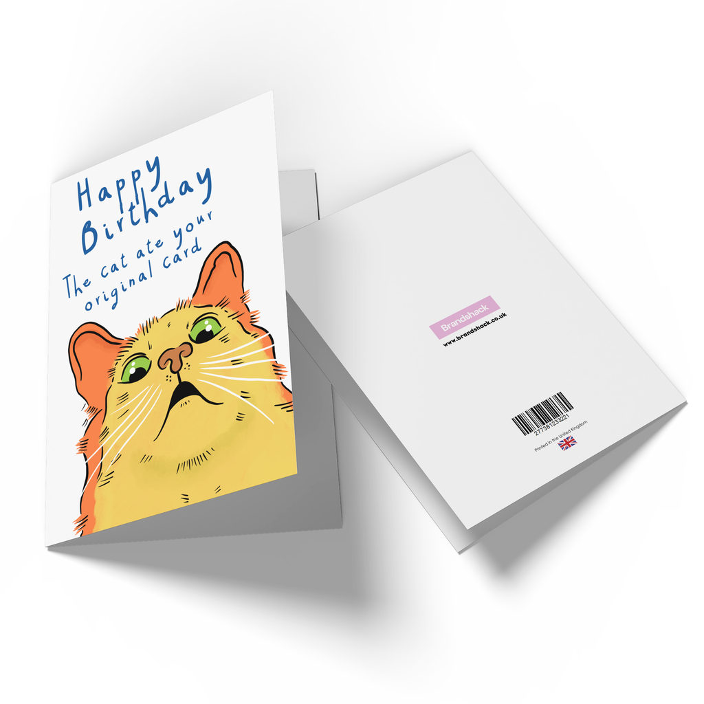 The Cat Ate Your Original Card Greetings Card