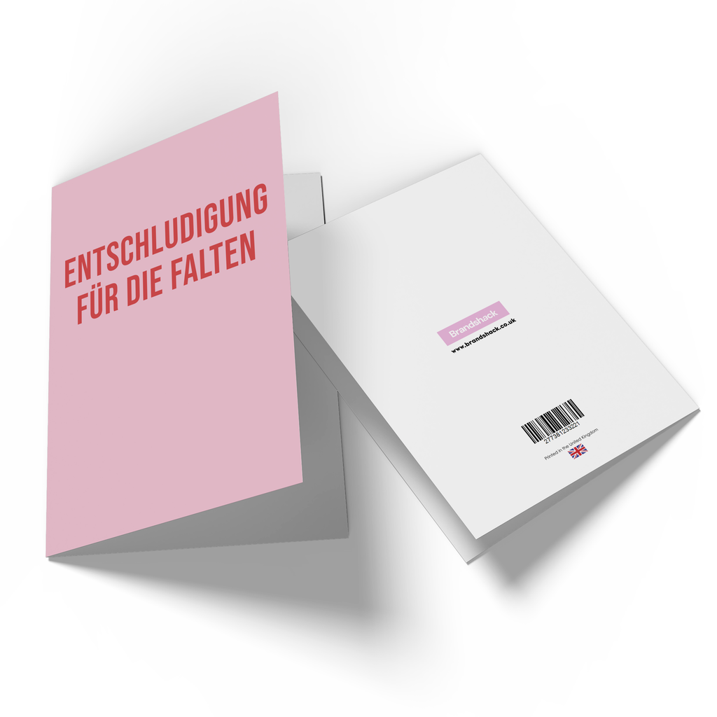 ENTSCHLUDIGUNG FUR DIE FALTEN Greetings Card