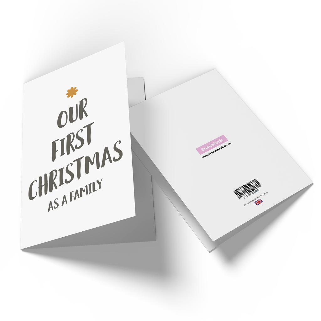Our First Christmas As A Family Greetings Card