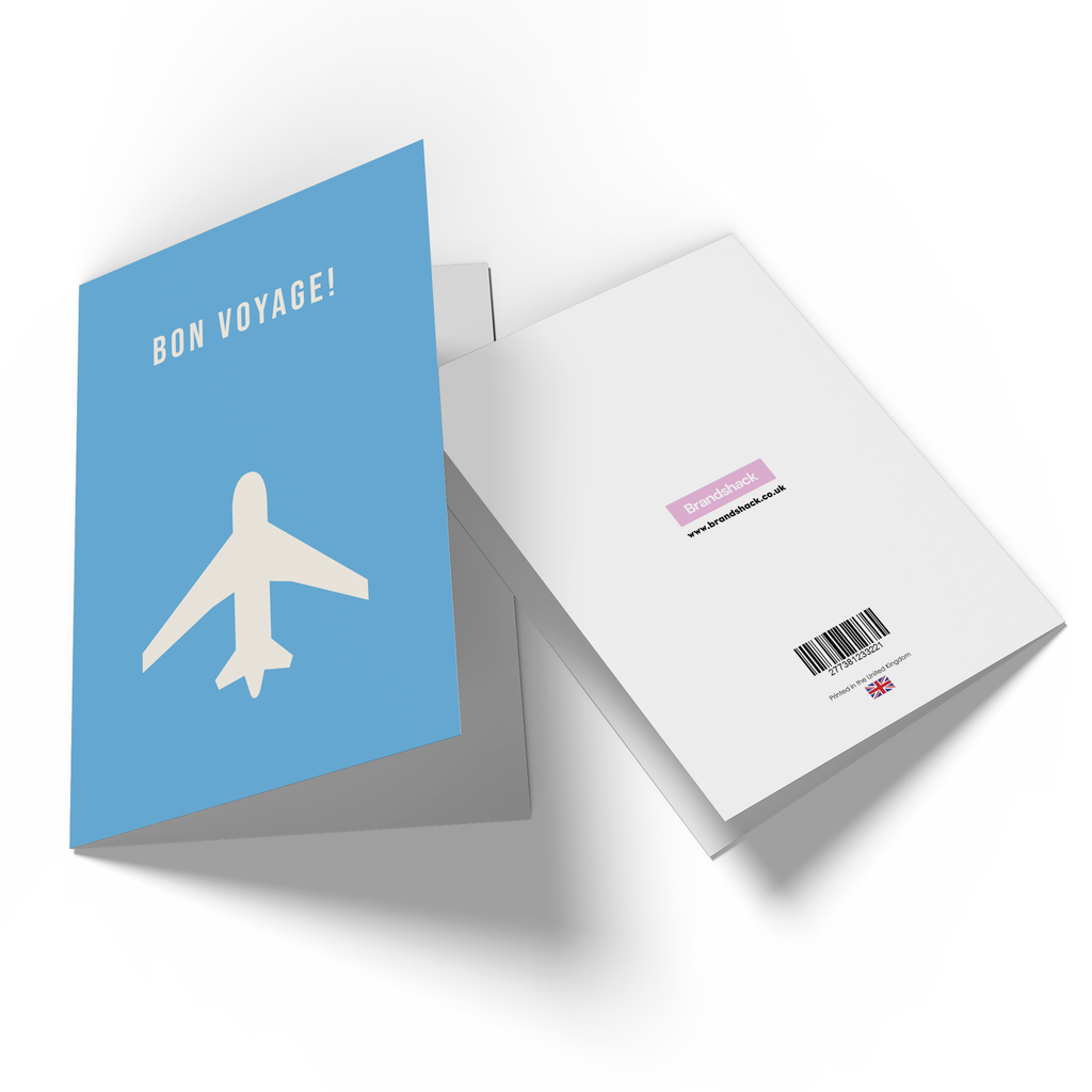 Bon Voyage Plane Greetings Card