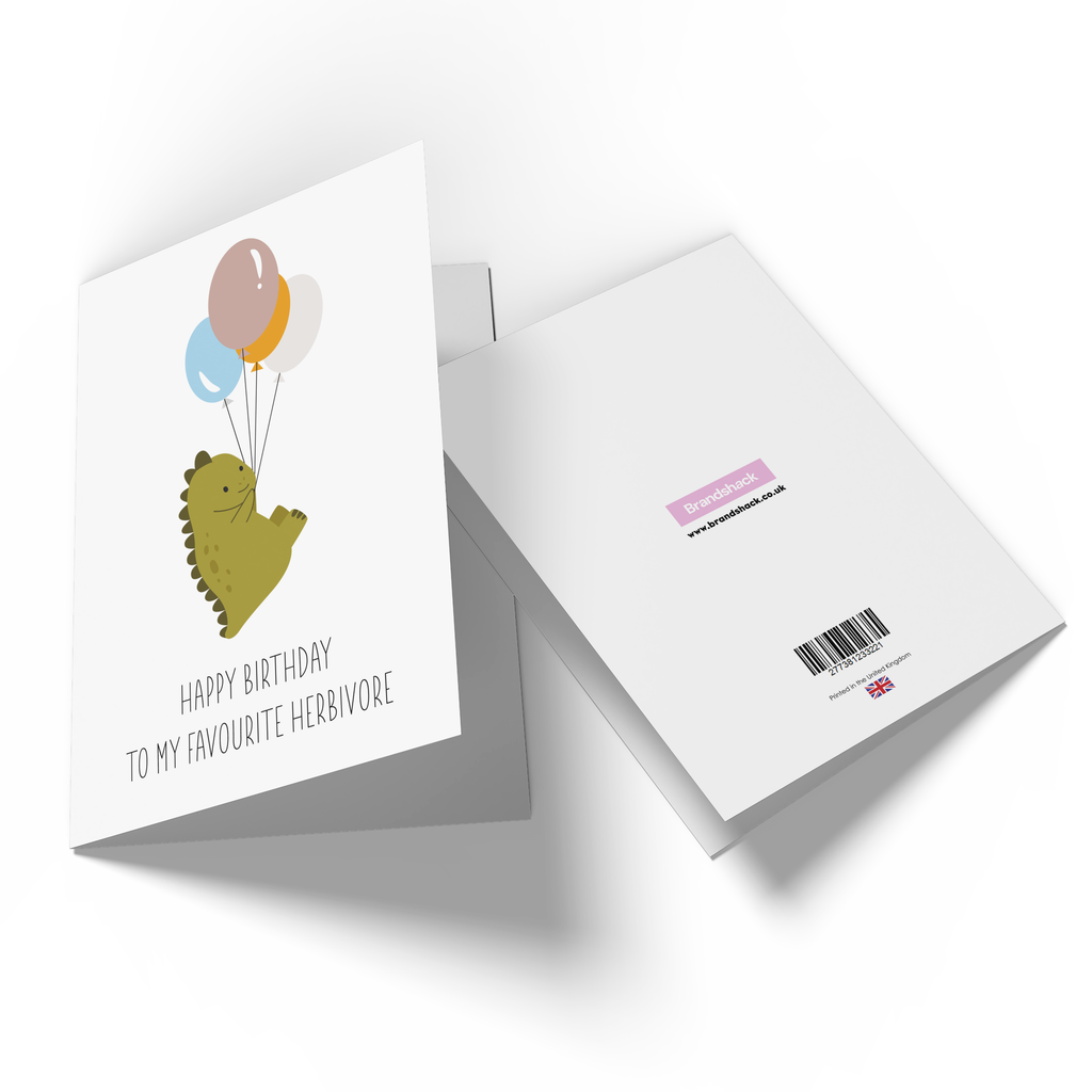 Alt Happy Birthday To My Favourite Herbivore Greetings Card