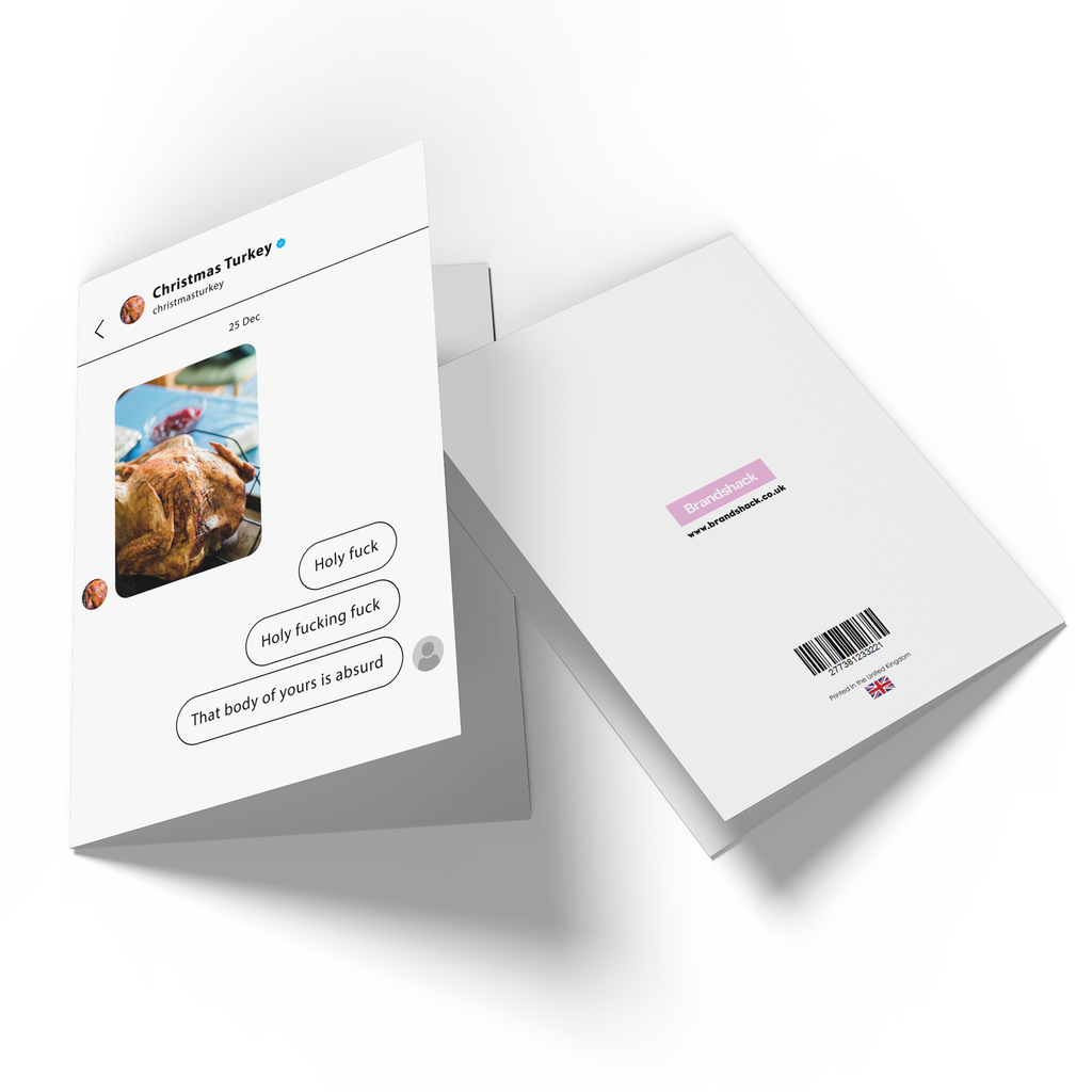 Christmas Turkey Flirting Greetings Card