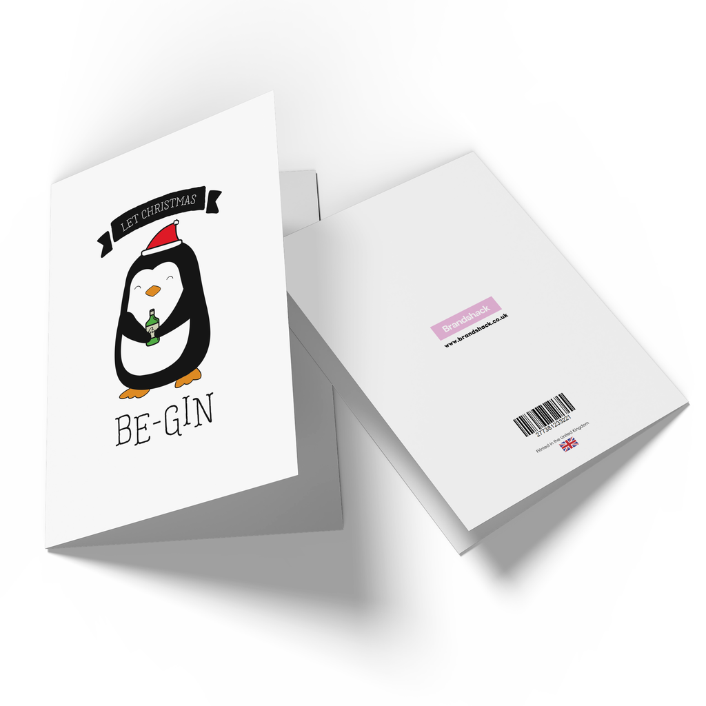 Let Christmas Be Gin Greetings Card
