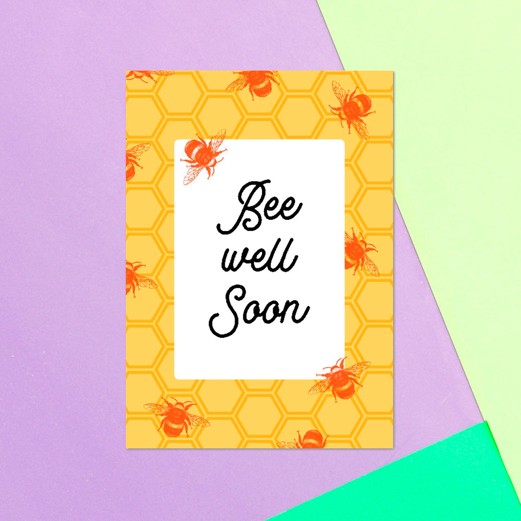 Bee Well Soon Greetings Card