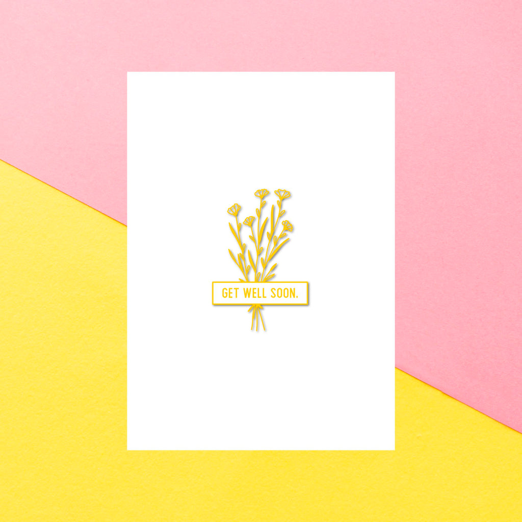 Floral Get Well Soon Greetings Card