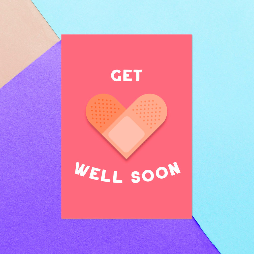 Bandaged Heart Greetings Card