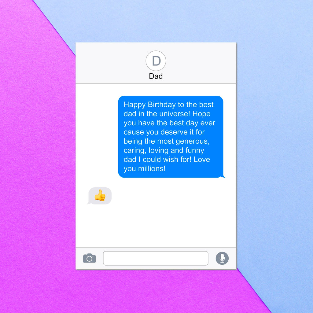 A Birthday Message To Dad Greetings Card Greetings Card