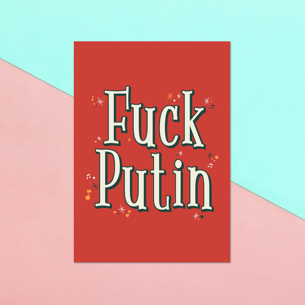 A Christmas Fuck Putin Greetings Card