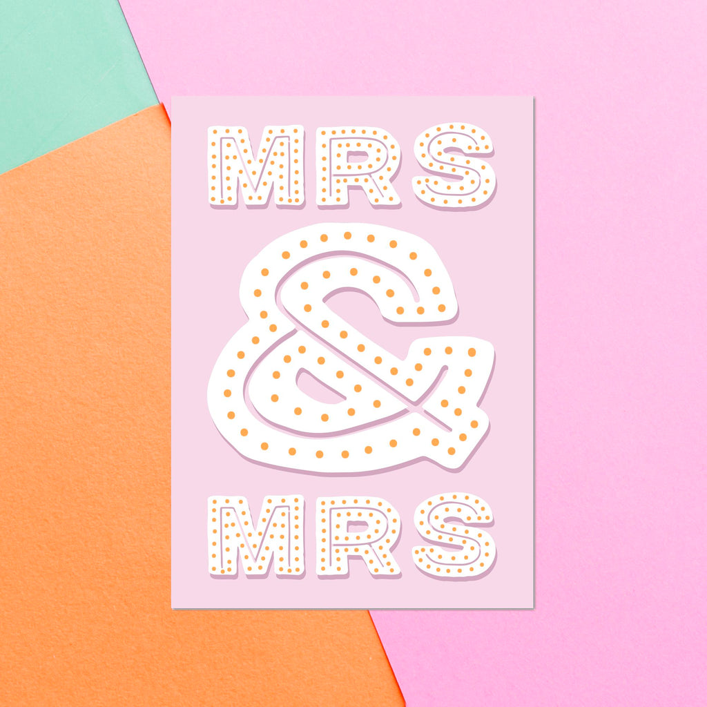 Mrs & Mrs Greetings Card