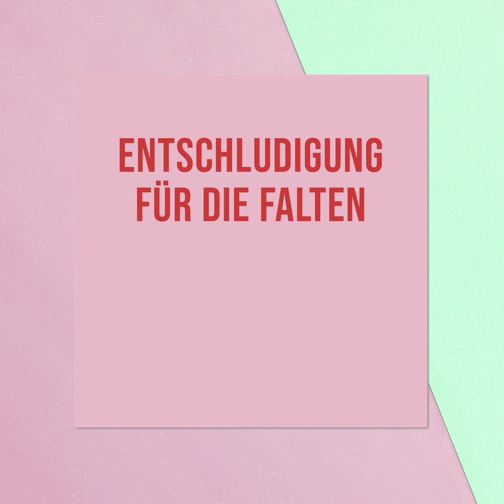 Entschludigung F?_r Die Falten Square Greetings Card
