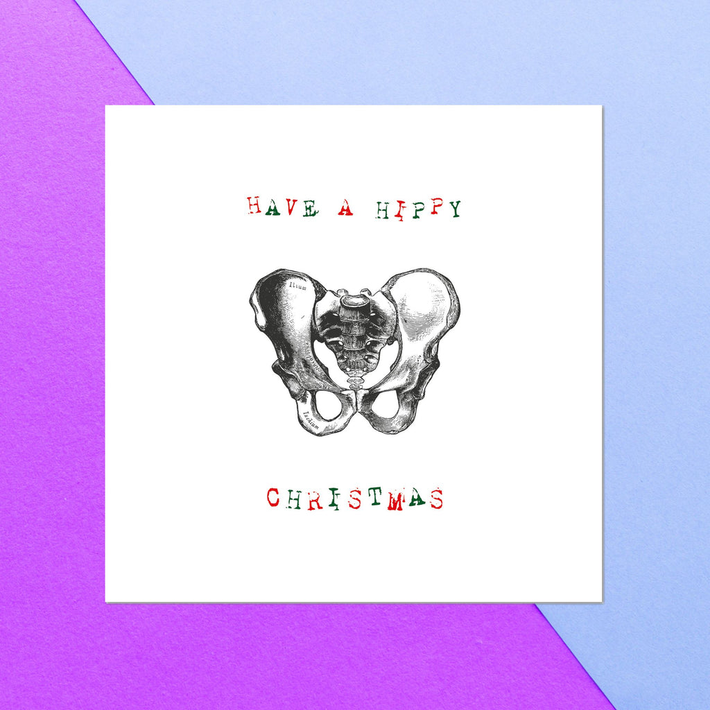 Have A Hippy Christmas Square Greetings Card