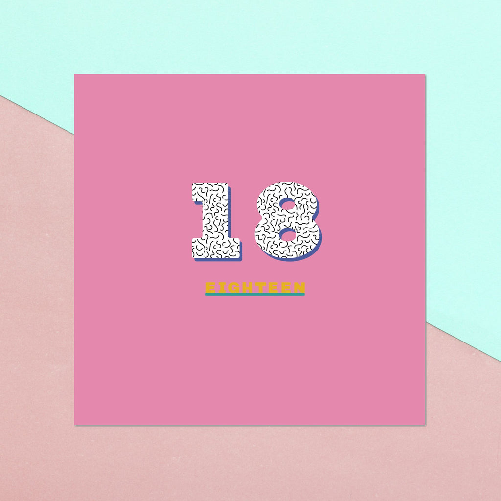 Birthday Specific Collections 18th Square Greetings Card