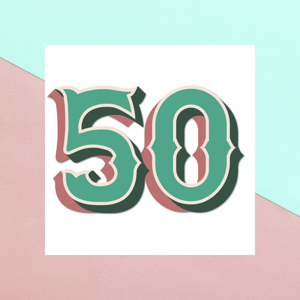 50 Square Greetings Card