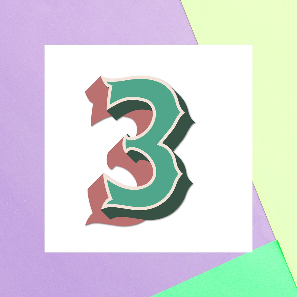 3 Square Greetings Card