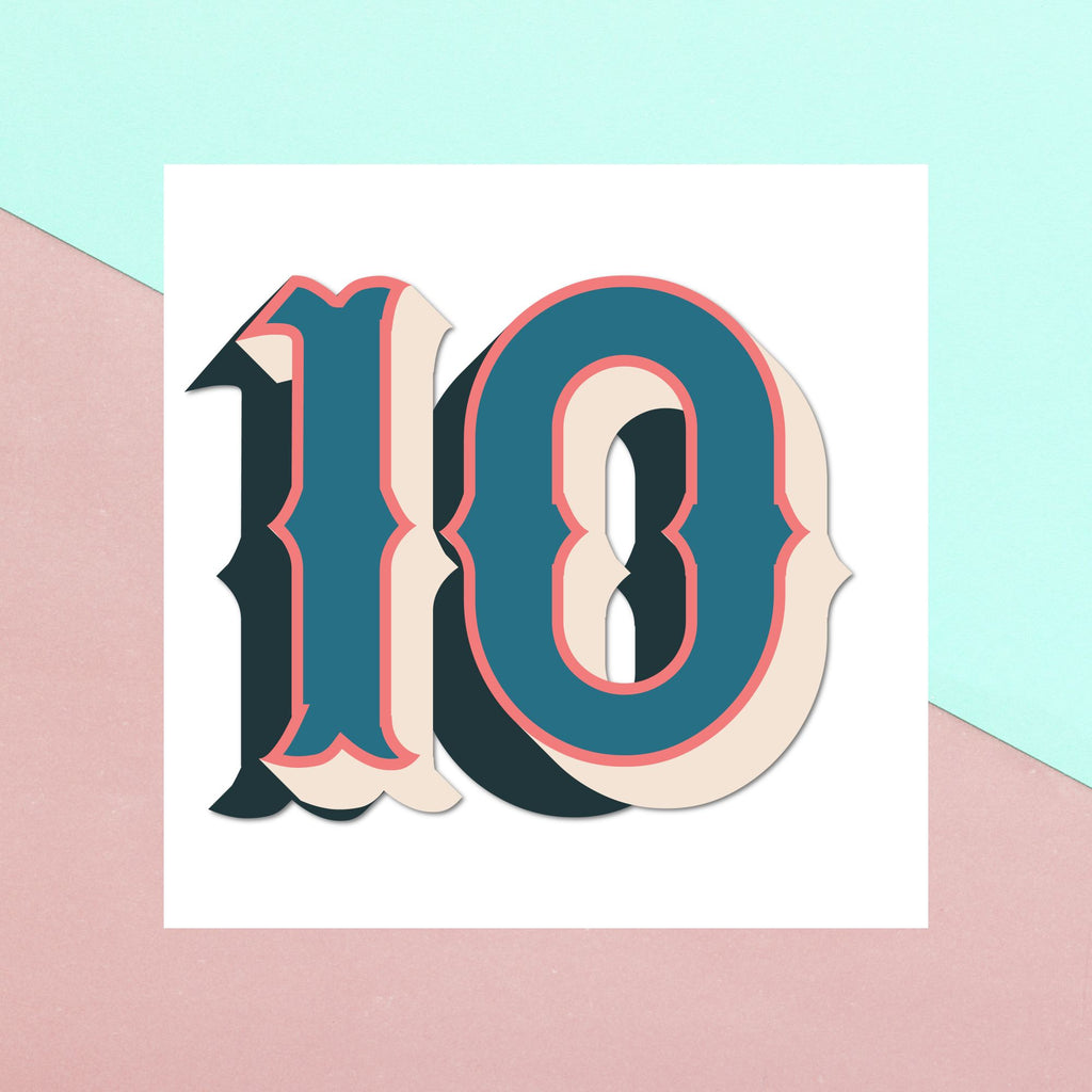 10 Square Greetings Card